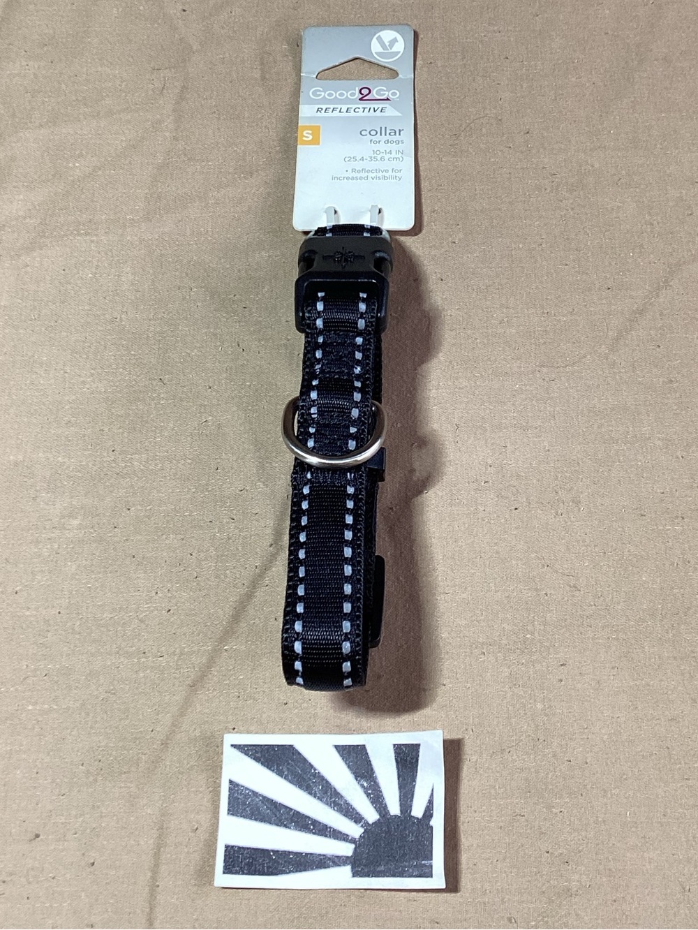 Good2Go Reflective Collar for dogs, Black, Small (10-14 IN)